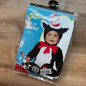 Spirit Cat in the Hat Infant Costume - Black, White, Red